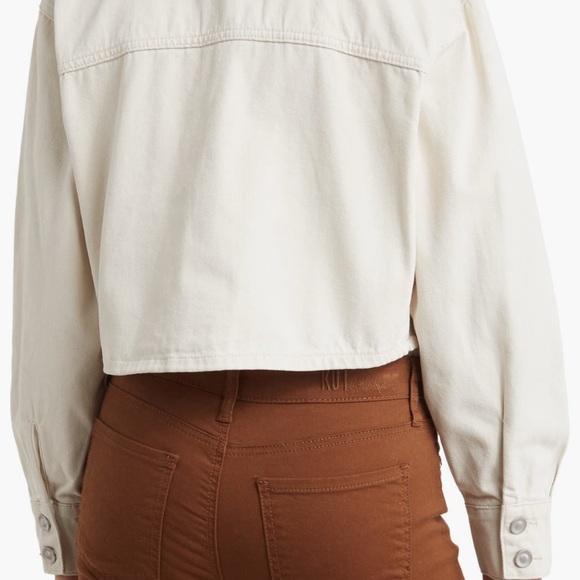 DR2 Cropped Denim Jacket - Sz small; soft pink  NWOT - Picture 6 of 6